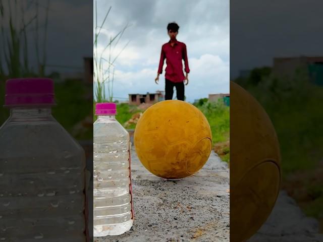 Drop The Bottle With The Football@unique4team #football #bottle #drop #shorts #challenge