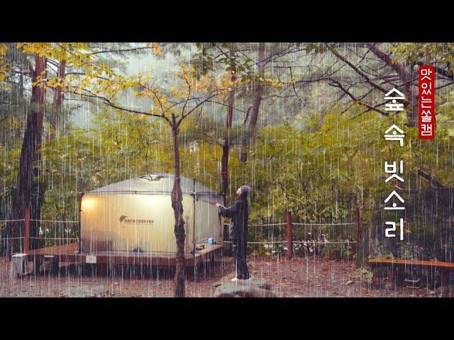 Rainy camping in a dreamy forest  · Rainy sound ASMR