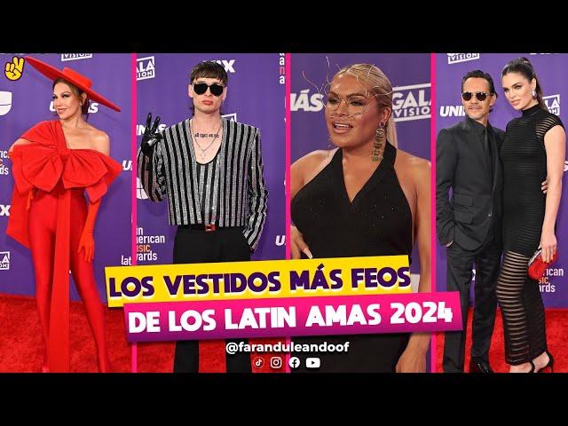 LOS VESTIDOS MÁS FEOS DE LOS LATIN AMAS 2024.