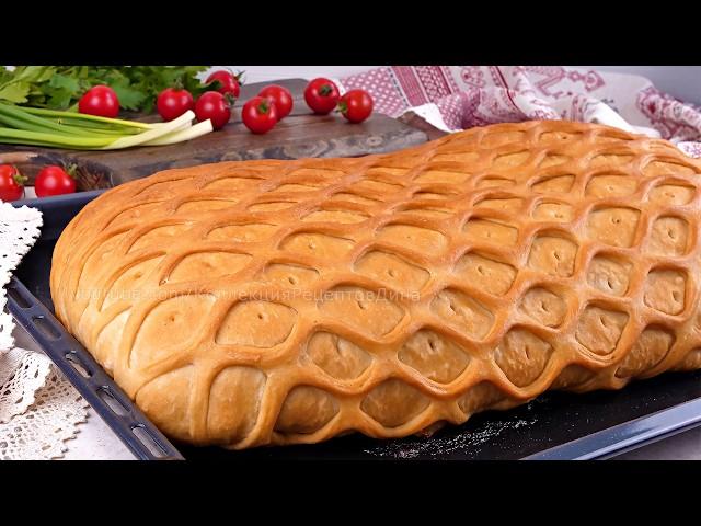  Великая Кулебяка!️ Благовещенская Кулебяка с Рисом, Грибами и Красной Рыбой (постная)