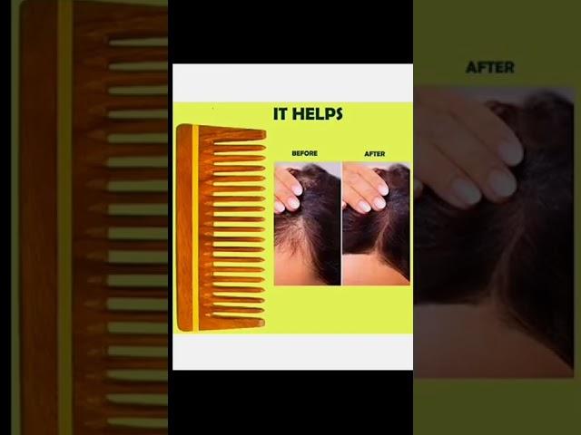 wooden hair comb to stop hair fall and helps to regrow new hair#  #shorts #comb #newshorts