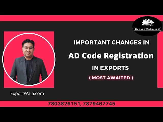 Ad Code Registration in Exports  | ExportWala | Ankit Sahu | Hindi |