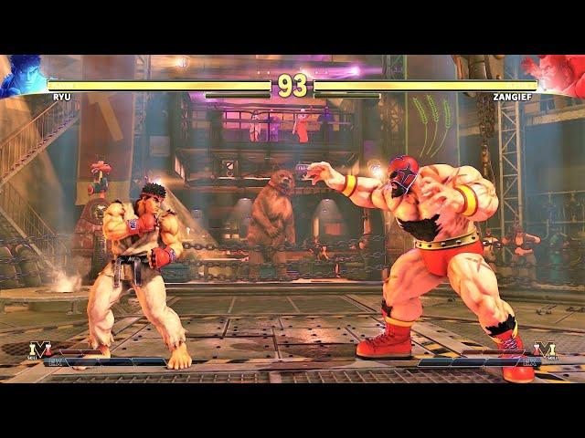 All action no talk - Ryu vs Masked Zangief (Hardest AI) - STREET FIGHTER V