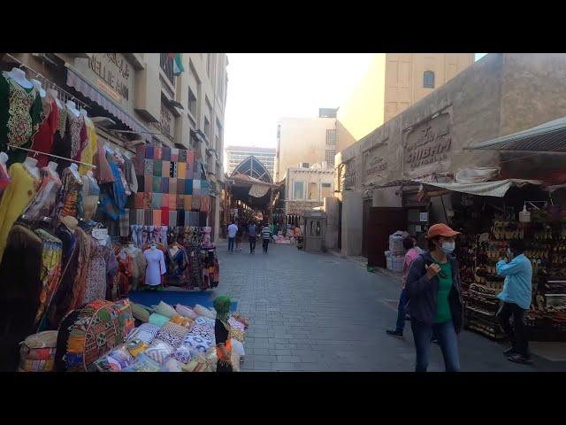 Dubai UAE Walking Tour Old Town 4K.