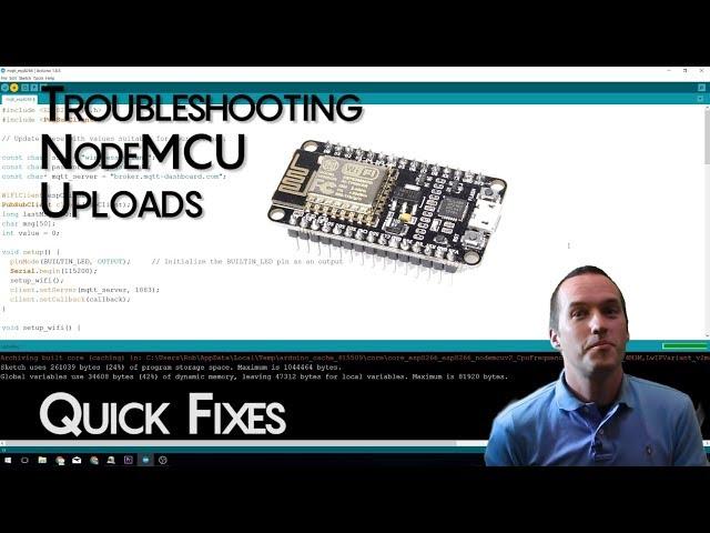 Troubleshooting NodeMCU (ESP8266) Arduino Uploads