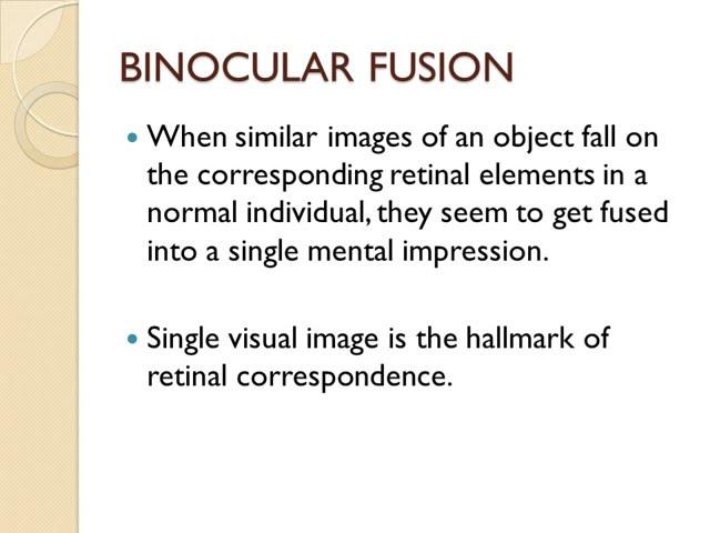 SENSORY ASPECTS OF THE BINOCULAR SINGLE VISION #optometry #eyecare #comment #like #subscribe