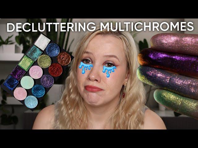 Decluttering 5 multichrome eyeshadows from 3 of my favorite brands