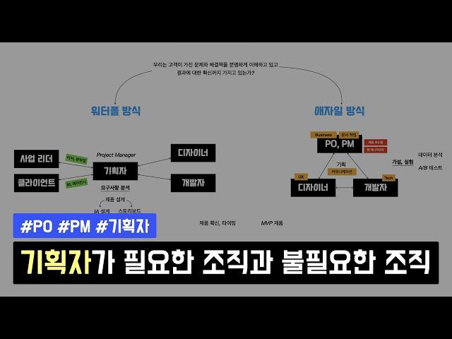 기획자가 필요한 조직, 필요없는 조직! (PO, PM, 기획자)