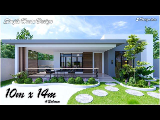 House design idea |  10m x 14m (140sqm) | 4Bedrooms