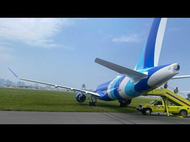 JetBlue plane skids off runway at Boston's Logan Airport, temporary ground stop lifted