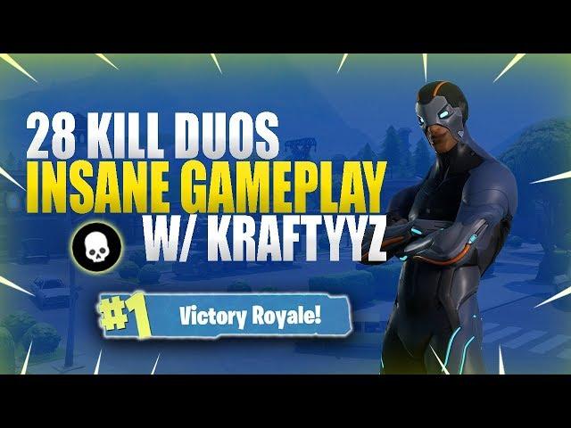 Fortnite 28 Kill Duo Squad with Hogman & Kraftyyz in Fortnite Battle Royale