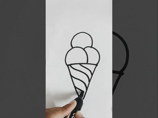 How to draw Ice cream  #shorts #drawingideas #skyart