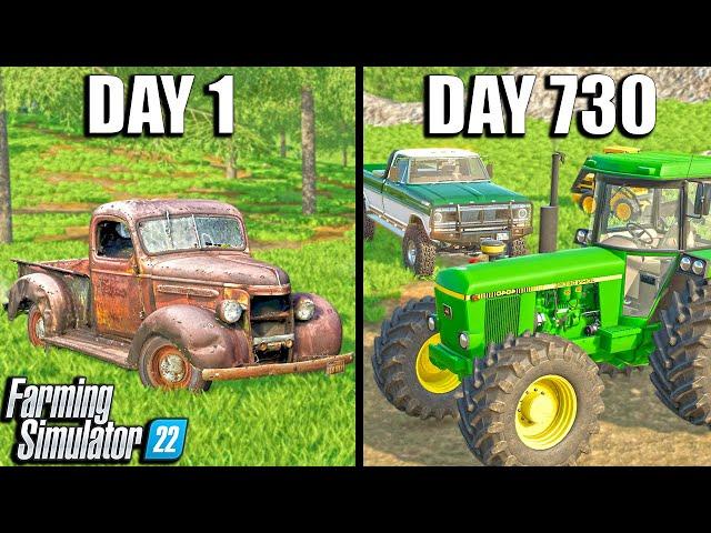 I SPENT 2 YEARS BUILDING A FARM WITH $0 AND A TRUCK - (SURVIVAL FARMING)