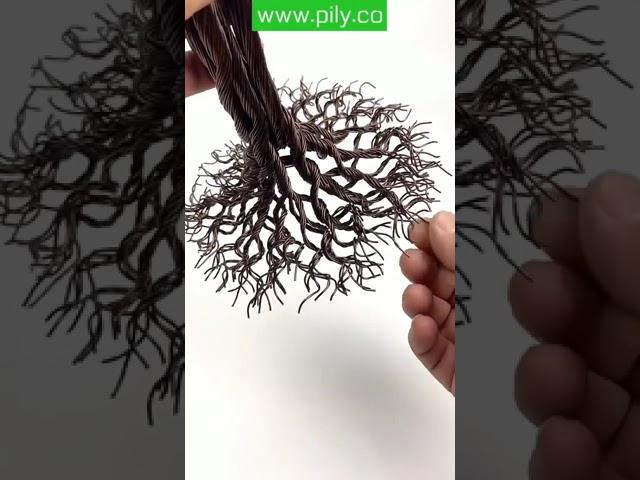 Diy handy craft how to make a bonsai tree with copper wire.