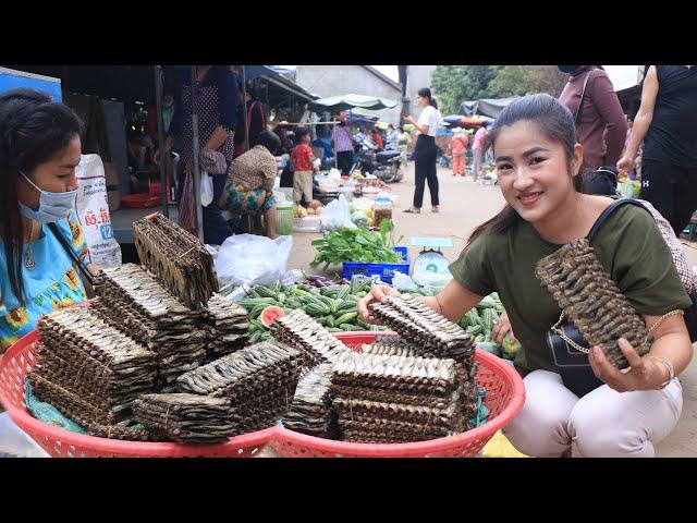 Village market show : Buy smoked fish to make " sdao salad " - Country chefs