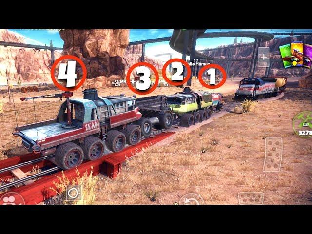 Can 4 Powerful Trucks Stop The Train? | Off The Road OTR Offroad Car Driving Game Android Gameplay