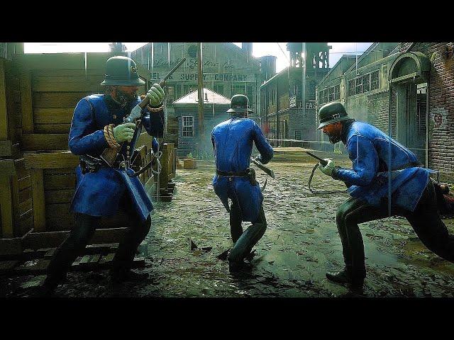 Saint Denis Police vs Angelo Bronte's Mob | Red Dead Redemption 2 NPC Wars 118