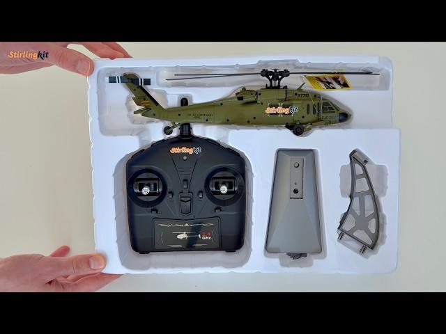 Micro Sikorsky UH-60 Black Hawk Helicopter | Unboxing and Maiden Flight | Stirlingkit