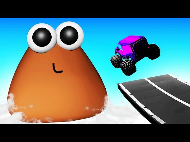 GIANT POU vs CARS