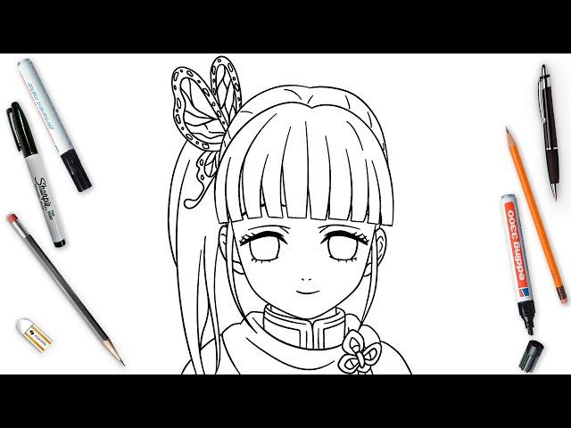 How To Draw Kanao Easy Step By Step | Cute Kanao Tsuyuri From Demon Slayer | Kimetsu no Yaiba Art