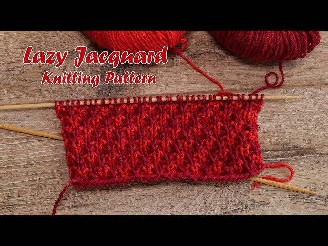 Ленивый жаккард спицами | Lazy Jacquard Knitting Pattern