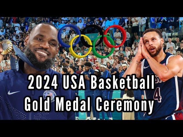 2024 USA BASKETBALL OLYMPIC GOLD METAL CEREMONY