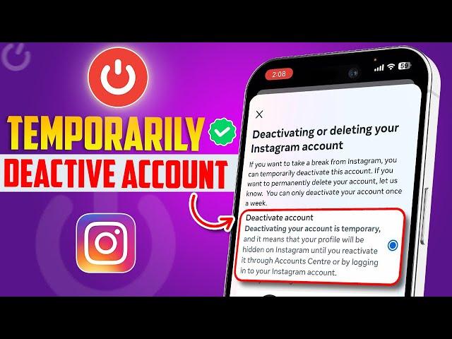 How to Temporarily Deactivate Instagram Account on iPhone | Disable Instagram Account Temporarily