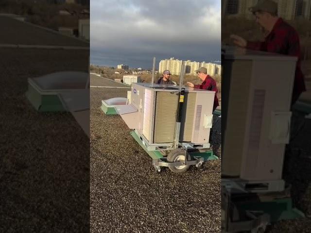 Moving Rooftop unit with DIY dolly