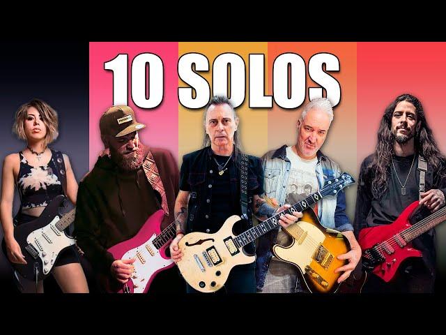 10 Guitarristas Tocan un Solo Sobre la Misma Canción