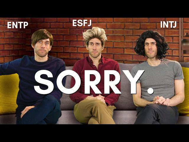 16 Personalities as YouTubers Apologizing