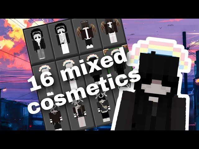 10+ skins with mixed cosmetics||mcpe