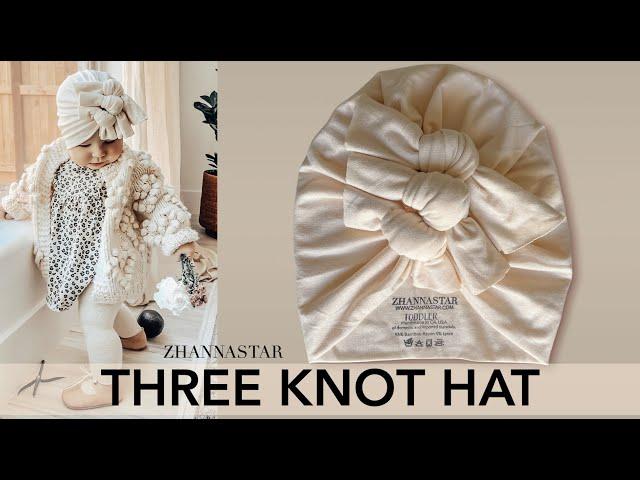 Baby Bow Headwrap hat tutorial | THREE KNOT HAT