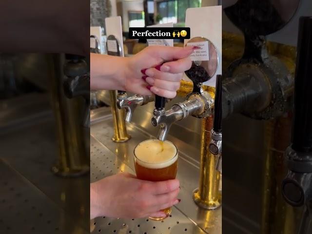 Perfect beer pour with good head! #breweryequipmentforsale #brewery #beer #pub