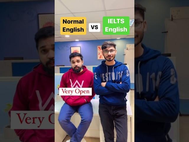 Normal English vs IELTS English  #studyabroad  #shorts