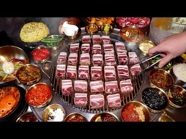 Amazing Korean BBQ! Best 3 famous pork belly that takes 336 hours just to aged./Korean Street Food