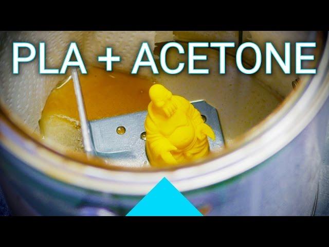 Does Acetone also work for welding and smoothing PLA 3D printed parts?