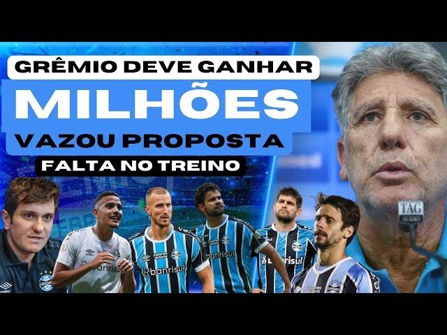 GRÊMIO DEVE GANHAR MILHÕES | VAZOU PROPOSTA ALTA POR JOGADOR | ELE FALTOU TREINO | REFORÇOS CASEIROS