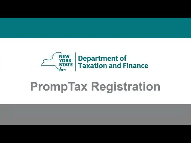 PrompTax Registration Demonstration