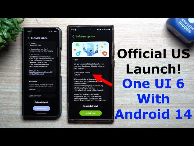 Official US Launch of One UI 6 With Android 14 - Some New Features