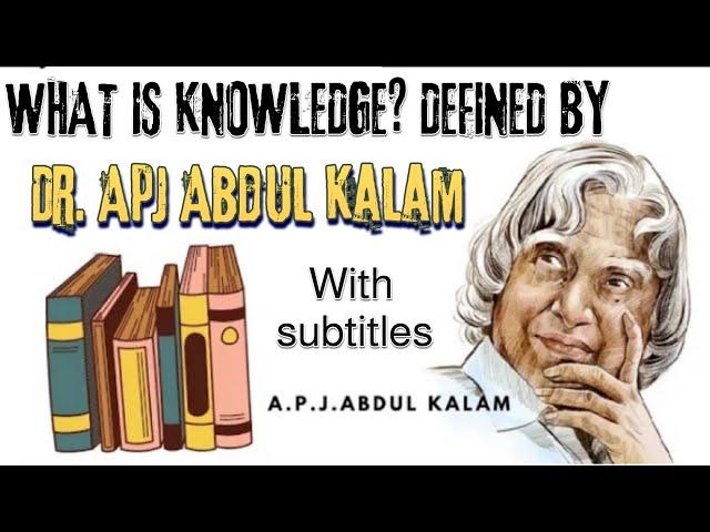 What is Knowledge ? Defined by APJ Abdul Kalam at SRM University Speech in English | English Speech