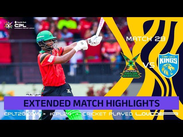 Extended Highlights | Guyana Amazon Warriors vs St Lucia Kings  | CPL 2024