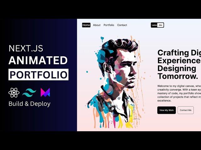 Next.js Animated Portfolio Website with Framer Motion & Tailwind CSS | Next.js Beginner Project