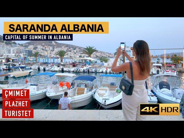 SARANDA, ALBANIA ️ EVENING WALK  SUMMER SEASON IN SARANDË  CAPITAL OF SUMMER ️ VLOG [4K HDR]