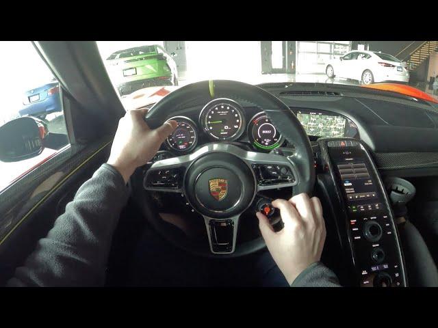 2015 Porsche 918 Spyder Weissach Package Cold Start and POV Drive (4.6-Liter V-8 Plug-in Hybrid)