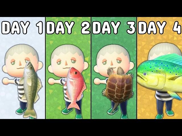 Catching Every Fish in 4 DAYS!! (Animal Crossing New Horizons)