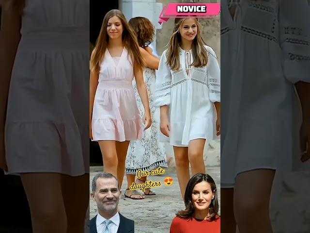 Princess leonor heartwarming hug to sister Infanta Sofia #leonor_de_borbón #spanishroyalfamily