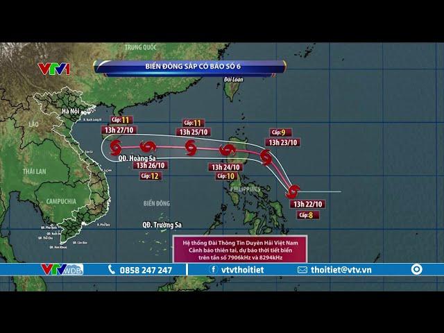 Bão Trà Mi (Trami) sắp vào Biển Đông thành cơn bão số 6 | VTVWDB