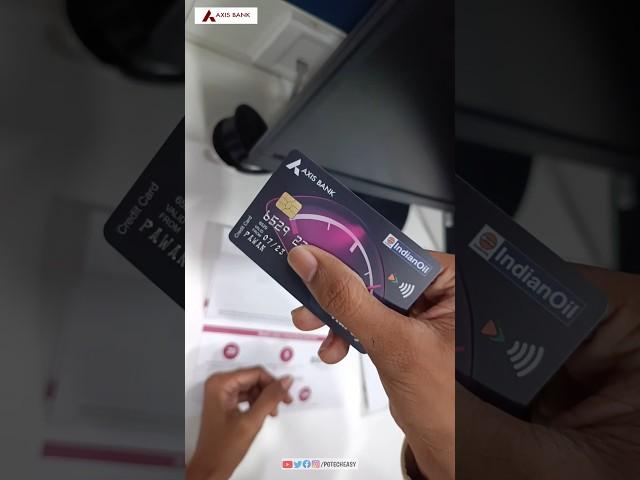 Free Rs. 250 Petrol + 4% Cashback  - Axis Bank IndianOil Credit Card unboxing & Review #shorts