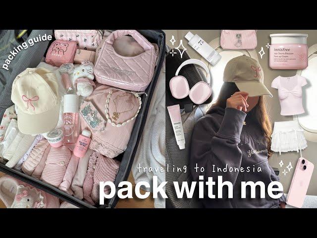 pack with me for indonesia🫧𓇼𓏲*ੈ ultimate aesthetic packing guide + outfit ideas