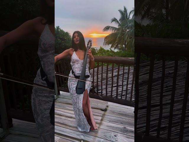 Sunset of dreams at the Maldives ️ #cello #electriccello #maldives #evententertainment